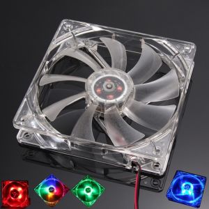 120mm PC Computer Fan: 4 LEDs Case Colorful Cooling Fan