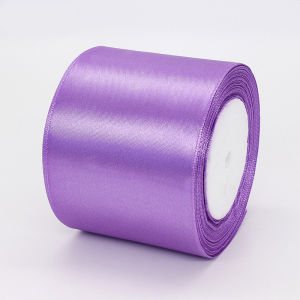 Tím Satin Ruy Băng 22M/91M Cho DIY Handmade Quần Áo May Tiệc Cưới Tặng Bao Bì Trang Trí Vải Polyester Ruy Băng