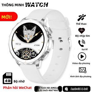 Đồng Hồ Thông Minh AMOLED HD Màn Hình Lớn 4GB Bộ Nhớ Lớn Mới Năm 2025 Dành Cho Nam Và Nữ Chống Nước IP68 Theo Dõi Sức Khỏe Có Chức Năng Trả Lời WeChat Dành Cho OPPO Watch X2mini