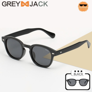Grey Jack Sunglasses Kacamata Hitam Polarized Anti UV 400 Anti Silau Design Semi Kotak TR90 Lentur Terbaru Fashion Pria Dan Wanita 3007