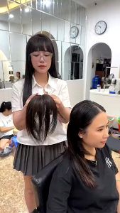 Mái bay mini 2 kẹp tóc thậ.t nữ - Tóc Giả Vân Anh