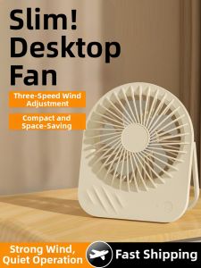 Desktop Mini Fan Strong Cooling Small Portable Fan for Office Use Wall Hanging USB Charging ABS Material No Oscillation