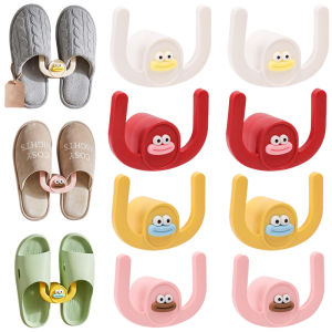 5pcs Bathroom Wall-mounted Slipper Rack Holder / Cartoon Sausage Mouth Slipper Hook / Multipurpose Shoes Storage Racks Hook