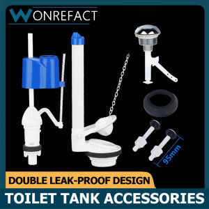 Bathroom Toilet Water Tank Replacement Kit Water Tank Round Button Side Button Toilet Double Flush Drain Valve Toilet Water Tank Inlet Valve