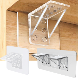 Strong Adhesive Support Hooks / Clapboard Hook / Wall Mounted Self Sticky Shelf Clapboard Hook / Multi-function Punch-free Layered Partition Bracket