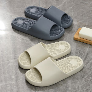 รองเท้าแตะ EVA นวดน้ำหนักเบาสำหรับผู้ชายรองเท้าแตะแบบสวมชายหาดห้องน้ำกันลื่นสำหรับผู้หญิงรองเท้ากันน้ำในร่มกลางแจ้ง