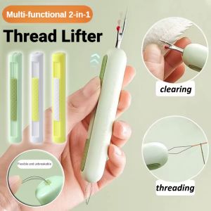 2 In 1 Needle Threader For Hand Seam Ripper Needle Threading  Elderly Sewing Tool Stitching Remover 穿针拆线器