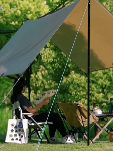 3x3 sunshade waterproof tarpaulin sunshade UV protection camping tent awning beach camping tent Outdoor Ultralight Garden Canopy Sunshade Contains poles