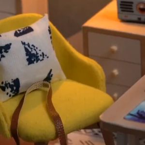 [HY] Set DIY Rumah Patung DIY Dollhouse Miniature Kit DIY Dollhouse Dust Cover Sunny Study Room Valentine Birthday Gift DIY小屋模型屋书房