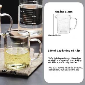 JIFANPAUL | Cốc Đo Thủy Tinh Borosilicate Chống Nóng An Toàn Vi Sóng Dung Tích Lớn