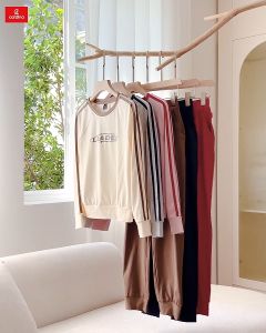 Đồ bộ nữ CARDINA chất liệu cotton kiểu dáng thể thao năng động phối sọc quần dài phù hợp nhiều dáng người 4BTD02