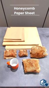 MillionParcel Honeycomb Paper Ready Size | Honeycomb Wrap | Gift Wrapping Paper | Packing Paper | Kraft Bubble Sheet