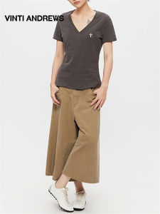 Slimming V-Neck T-Shirt Womens