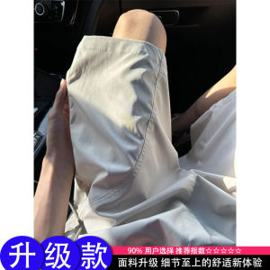 Quick Dry Thin Mens Shorts Summer Outdoor Sports Shell Pants Youth Casual Straight Leg Knee above Loose Fit Pure Color