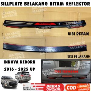 Sillplate Belakang Innova Reborn 2016 2022 2023 2024 Hitam List Chrome Reflektor