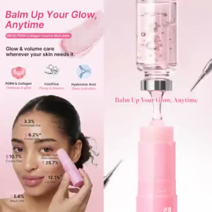 Medicube PDRN Pink Collagen Volume Multi‑Balm 10g deep skin plumping fine‑line reduction anti‑aging moisturizing solid stick multi‑purpose wrinkle care facial balm instant hydration boost