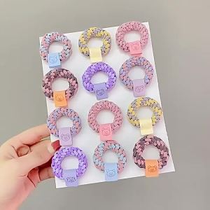 5/12pcs Color Hair Rope for women High Elasticity Thickened Versatile Simple Scrunchies Hair-Friendly Fashion girl Hair Ties