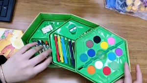 METECH 46Pcs Coloring Set Colored Pencil Painting Water Color Pen for Kids Crayons Drawing Art Set