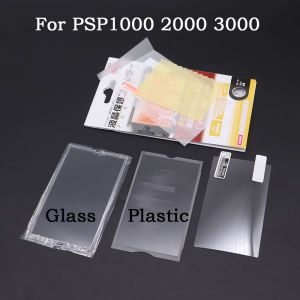 For PSP Front LCD Screen Display Len for PSP1000 2000 3000 Console Glass Plastic Transparent Mirror Panel With Screen Protector