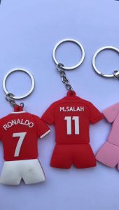 Gankun Keychain Jersey Pemain Klub Sepak Bola M Salah Bahan Karet Pvc
