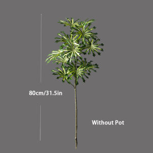 Kmitang | 80-96cm Fake Monstera Tree Artificial Cassava Plant Faux Tropical Palm Trees Green Livistona Plastic Ficus Leafs For Home Decor