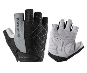 【Giao hàng địa phương】ROCKBROS xe đạp nửa Găng tay ngón ngắn thoáng khí chống sốc Găng tay xe đạp trên đường MTB Nam Nữ thiết bị xe đạp thể thao