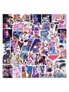 115-Piece KPop Demon Hunters Animation Movie Stickers Decorative Laptop Guitar Suitcase Decals Cartoon Notebook Computer Sticker