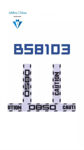 Mens Strap: Nylon Shoulder Chest Strap with "Caution" Text (BS8103)