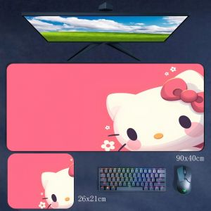 Sanrio | HD Print Recision Edge Locking Rubber Mouse Pad Cartoon Cute Hello Kitty Large Size 90x40cm Non-slip Rubber Mouse Pad Table Mat