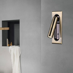 LANTU สวิทช์ที่ซ่อนอยู่สปอร์ตไลท์ Led 3วัตต์กำแพงพักผ่อนโคมไฟอ่านหนังสือโรงแรมบริเวณข้างเตียงในห้องสไตล์ยุโรป