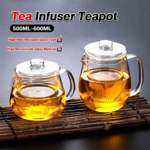 Masely 500ml 600ml Teapot Borosilicate Glass Clear Cup With Lid