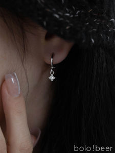 Hoa Tai Ngôi Sao Mini Bolo Dành Cho Nam Và Nữ Thiết Kế Hình Thoi Trang Đường Phố Trang Sức Thời Trang Mới Không Thương Hiệu