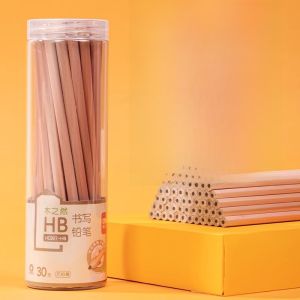 Deli Original Wood Pencils HB 2B for Kindergarten And Primary School Lead-Free Triangle Hexagonal Bar Learning And Exam Pencils Children Eraser Pen 100 Pieces