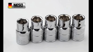 German tools Mata Socket Kunci Sock 1/2 Inch 8-24mm Bahan Chrome Vanadium Alat Perkakas Sock Spanner