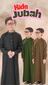 EXCLUSIVE PREMIUM JUBAH BUDAK MUSLIM LELAKI JUBAH KANAK KANAK JUBAH RAYA 2025 JUBAH BERKOLAR 3 TO 12 TAHUN