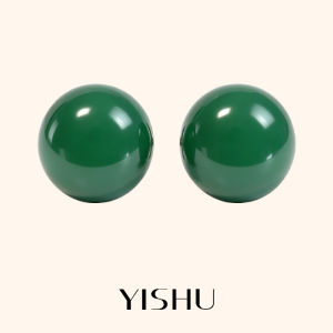 YISHU | New Chinese Style Vintage Earrings Ice Jade Chalcedony