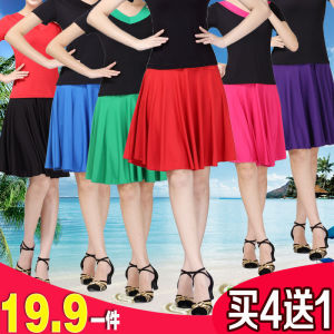 New Style Square Dance Skirt Womens Half-length Flared Dressing Room Friendly Summer Dancing Skirt Tight Fit Milk Silk Short