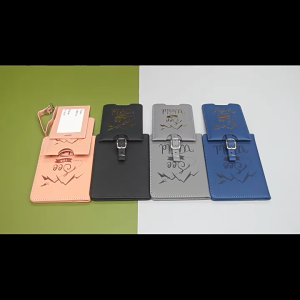 Passport Holder Luggage Tag Set Anti Theft RFID Shielded Document Organizer For Frequent Flyers