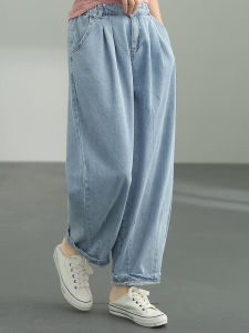 Light Wash Dad Jeans High Waist Loose Fit Versatile Straight Leg Wide Leg Casual Jeans for plus Size Women