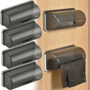 Anglebabylife 1/5PCS Wall Mounted Trash Bag Waste Bag Roll Holder Container Non Perforated Storage Rack Garbage Film Roll Storage Box Shelf