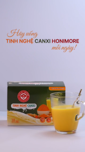 Tinh nghệ Canxi Honimore - Tinh nghệ 3 trong 1 giúp xương chắc khỏe da sáng mịn