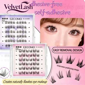 VelvetLash【Local Stock】6 Rows of Single Cluster Glue-free False Eyelashes Naturally Enlarge the Eyes Soft False Eyelashes For Daily Date Party