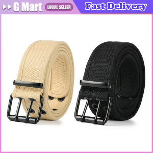 Mens Woven Belt Braided Design Adjustable Buckle 4 Colors Lightweight Polyester