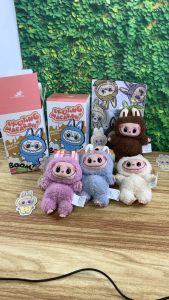 (1:1) GANTUNGAN KUNCI LABUBU THE MONSTER EXCITING MACARON BLIND BOX POPMART 1:1 / BONEKA LABUBU