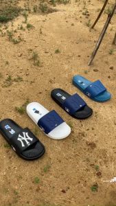 Dép nam quai ngang MLB in nổi chữ NY cực chất HOT 2023