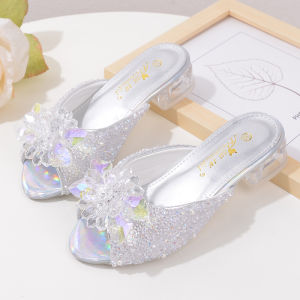 Princess Style Soft Bottom Elsa Girls Summer Slippers