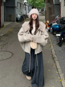 CHOUXIE | Elegant Luxury Hooded Sweater Knit Cardigan