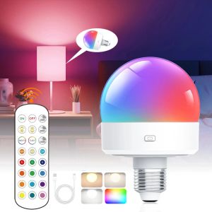 GGbingo Sạc Bóng Đèn LED Điều Khiển Từ Xa Hoạt Động Bằng Pin Có Hẹn Giờ Âm Trần 3 Màu Nhiệt Độ E27 Căn Cứ Cho Phòng Khách