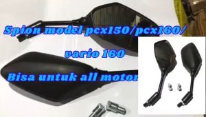Spion Pcx 150 Pcx 160 Vario 160 Universal Untuk All Motor Honda Matic Bebek Sport Motor Batangan Dll All Honda VArio Beat Scoopy Genio Spacy Supra Blade Revo Legenda Grand Karisma Megapro Win Gl Cb150r Tiger Cb150r Dll Realpict Dan Vidio