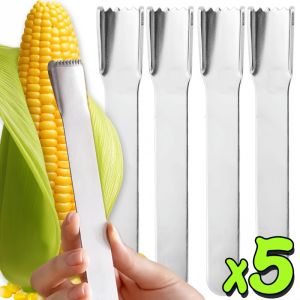 5PCS Stainless Steel Corn Stripper Peeler Manual Corncob Shaver Corn Planer Thresher Cutter Kitchen Fruit Vegetable Gadget